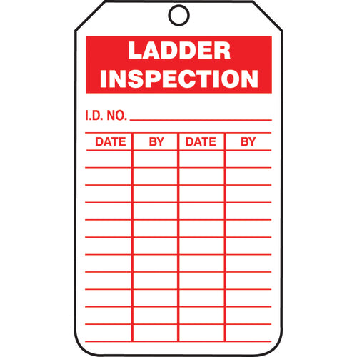 Ladder Status Tag, Ladder Inspection, 25/Pk, Cardstock - USA Tool & Supply