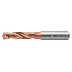 ‎5/32″ Dia. × 0.236″ Shank × 0.94″ Flute Length × 2-19/32″ OAL, 3xD, 140°, 2xD Flute, Coolant Thru, DIN 6537 K, Round Solid Carbide Drill - Exact Industrial Supply