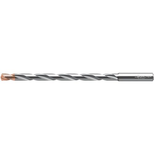 9.3 mm Dia. × 10 mm Shank × 138 mm Flute Length × 180 mm OAL, 12xD, 140°, 2xD Flute, Coolant Thru, DIN 6535 HA, Round Solid Carbide Drill - USA Tool & Supply