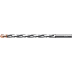 7.3 mm Dia. × 8 mm Shank × 110 mm Flute Length × 148 mm OAL, 12xD, 140°, 2xD Flute, Coolant Thru, DIN 6535 HA, Round Solid Carbide Drill - USA Tool & Supply