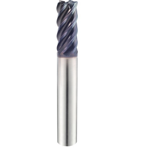 1 1/4″ × 1 1/4″ × 4 1/2″ × 7″ 5 Flute Square End Carbide End Mill-Plain Shank - Y-Coating