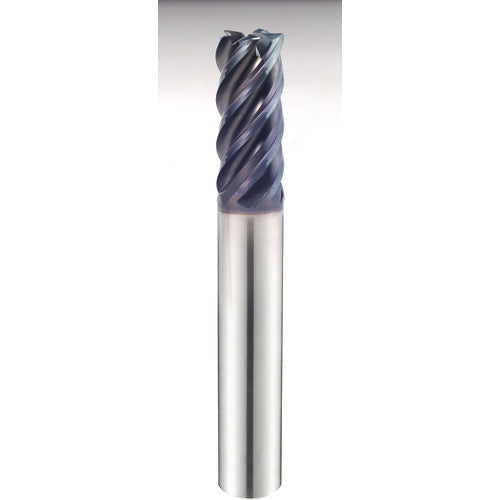 1 1/4″ × 1 1/4″ × 3 1/4″ × 6″ 5 Flute 0.0600'' C/R Carbide End Mill-Plain Shank - Y-Coating - Exact Industrial Supply