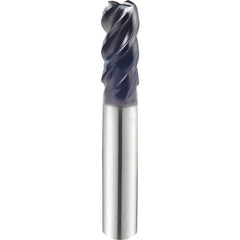 1″ × 1″ × 2 5/8″ × 5″ 4 Flute 0.0300″ C/R Carbide End Mill-Plain Shank - Y-Coating