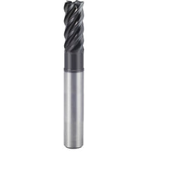 1″ × 1″ × 1 1/4″ × 8″ 5 Flute Square End Carbide End Mill-Plain Shank - Y-Coating