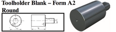 VDI Toolholder Blank - Form A2 Round - Part #: CNC86 B25.58.80 - USA Tool & Supply