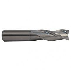 1/2 TuffCut Std. Length Center Cutting 3 Fl End Mill TiCN Coated - USA Tool & Supply