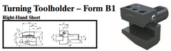 VDI Turning Toolholder - Form B1 (Right-Hand Short) - Part #: CNC86 21.1612 - USA Tool & Supply