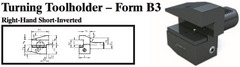 VDI Turning Toolholder - Form B3 (Right-Hand Short-Inverted) - Part #: CNC86 23.4025 - USA Tool & Supply