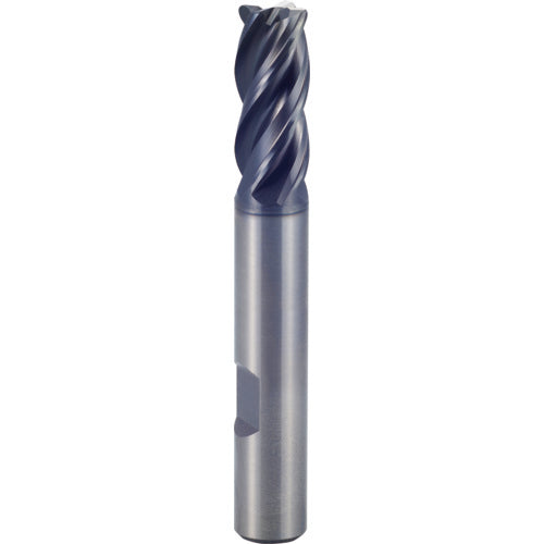 18 × 18 × 24 × 84 mm 4 Flute 3mm C/R Carbide End Mill-Flat Shank - Y-Coating - Exact Industrial Supply