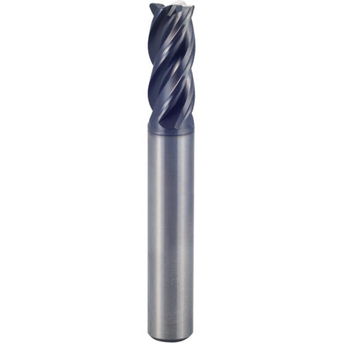 5/32″ × 3/16″ × 3/16″ × 2″ 4 Flute 0.0100″ C/R Carbide End Mill-Plain Shank - Y-Coating - Exact Industrial Supply