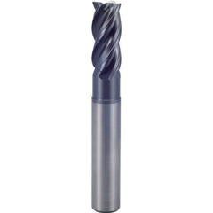 5/8″ × 5/8″ × 3/4″ × 5″ 4 Flute Square End Carbide End Mill-Plain Shank - Y-Coating - Exact Industrial Supply