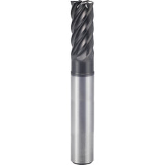 5/8″ × 5/8″ × 3/4″ × 5″ 6 Flute Square End Carbide End Mill-Plain Shank - Y-Coating - Exact Industrial Supply