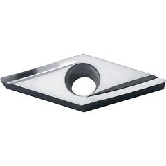 VBGT 332 Y TN60, 1/32″ Corner Radius, 3/16″ Thick, 3/8″ Inscribed Circle, TiCN/NbC, Diamond, Turning Indexable Insert - Exact Industrial Supply