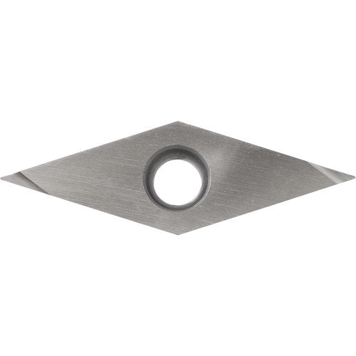 VBGT 2201 F KW10, 0.0012″ Corner Radius, 1/8″ Thick, 1/4″ Inscribed Circle, WC/Co, Diamond, Turning Indexable Insert - Exact Industrial Supply