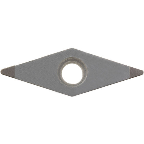 VBGW 332 MET KBN10M, 1/32″ Corner Radius, 3/16″ Thick, 3/8″ Inscribed Circle, MEGACOAT, Diamond, Turning Indexable Insert - Exact Industrial Supply