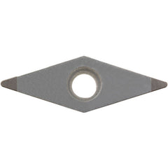 VBGW 222 ME KBN25M, 1/32″ Corner Radius, 1/8″ Thick, 1/4″ Inscribed Circle, MEGACOAT, Diamond, Turning Indexable Insert - Exact Industrial Supply
