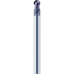 ‎3/32″ Dia. × 1/8″ Shank × 0.26″ DOC × 1-1/2 OAL, Carbide nACo, 2 Flute, Ballnose End Mill - Exact Industrial Supply