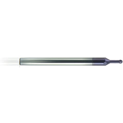 ‎1/8″ Dia. × 1/8″ Shank × 0.594″ DOC × 1-1/2 OAL, Carbide nACo, 4 Flute, Ballnose End Mill