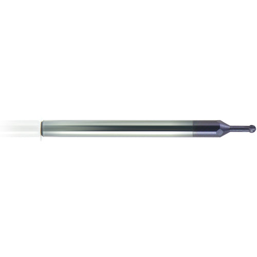 ‎3/32″ Dia. × 1/8″ Shank × 0.26″ DOC × 1-1/2 OAL, Carbide nACo, 4 Flute, Ballnose End Mill - Exact Industrial Supply