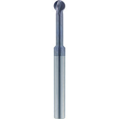 3/16″ Dia. × 3/16″ Shank × 1.66″ DOC × 3 OAL, Carbide nACo, 4 Flute, Ballnose End Mill - Exact Industrial Supply
