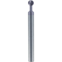 1/2″ Dia. × 1/2″ Shank × 0.778″ DOC × 3 OAL, Carbide nACo, 4 Flute, Ballnose End Mill - Exact Industrial Supply