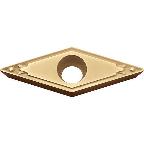 VBMT 222 HQ CA515, 1/32″ Corner Radius, 1/8″ Thick, 1/4″ Inscribed Circle, TiCnulll2O3/TiN, Diamond, Turning Indexable Insert - Exact Industrial Supply