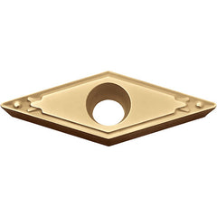 VBMT 222 HQ CA5525, 1/32″ Corner Radius, 1/8″ Thick, 1/4″ Inscribed Circle, TiCnulll2O3/TiN, Diamond, Turning Indexable Insert - Exact Industrial Supply