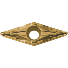 VBMT 222 PP CA510, 1/32″ Corner Radius, 1/8″ Thick, 1/4″ Inscribed Circle, TiCnulll2O3/TiN, Diamond, Turning Indexable Insert - Exact Industrial Supply