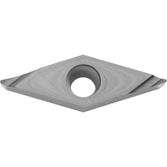 VCGT 331 A3 KW10, 1/64″ Corner Radius, 3/16″ Thick, 3/8″ Inscribed Circle, WC/Co, Diamond, Turning Indexable Insert - Exact Industrial Supply