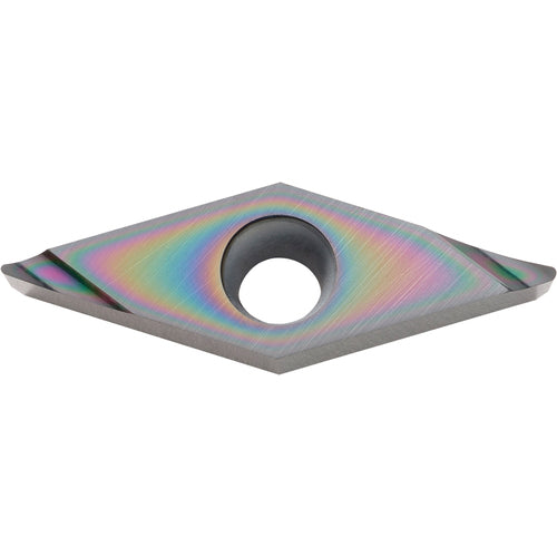 VCGT 332 A3 PDL025, 1/32″ Corner Radius, 3/16″ Thick, 3/8″ Inscribed Circle, C, Diamond, Turning Indexable Insert - Exact Industrial Supply