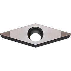 VCGW 15151 MET KBN25M, 1/64″ Corner Radius, 3/32″ Thick, 3/16″ Inscribed Circle, MEGACOAT, Diamond, Turning Indexable Insert - Exact Industrial Supply