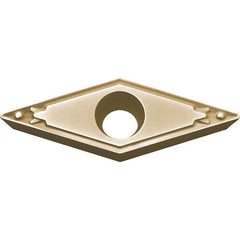 VCMT 15151 HQ CA525, 1/64″ Corner Radius, 3/32″ Thick, 3/16″ Inscribed Circle, TiCnulll2O3/TiN, Diamond, Turning Indexable Insert - Exact Industrial Supply
