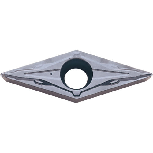 VCMT 332 PP PR1225, 1/32″ Corner Radius, 3/16″ Thick, 3/8″ Inscribed Circle, MEGACOAT, Diamond, Turning Indexable Insert - Exact Industrial Supply