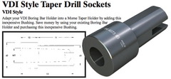 VDI Style Taper Drill Socket - (Shank Dia: 1-1/2") (Head Dia: 52mm) (Morse Taper #2) - Part #: CNC86 64.4073#2 - USA Tool & Supply