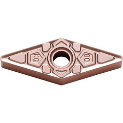 VNMG 332 KG CA315, 1/32″ Corner Radius, 3/16″ Thick, 3/8″ Inscribed Circle, TiCnulll2O3/Ti, Diamond, Turning Indexable Insert - Exact Industrial Supply