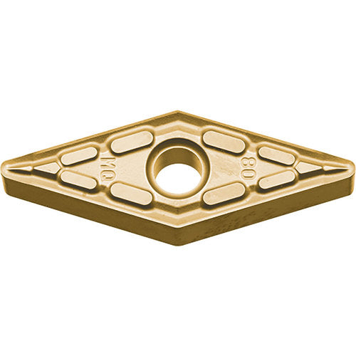 VNMG 332 MQ CA6525, 1/32″ Corner Radius, 3/16″ Thick, 3/8″ Inscribed Circle, TiCnulll2O3/TiN, Diamond, Turning Indexable Insert - Exact Industrial Supply