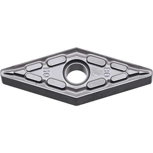 VNMG 331 MQ PR015S, 1/64″ Corner Radius, 3/16″ Thick, 3/8″ Inscribed Circle, MEGACOAT HARD, Diamond, Turning Indexable Insert - Exact Industrial Supply
