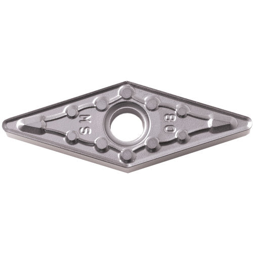 VNMG 333 MS PR015S, 3/64″ Corner Radius, 3/16″ Thick, 3/8″ Inscribed Circle, MEGACOAT HARD, Diamond, Turning Indexable Insert - Exact Industrial Supply