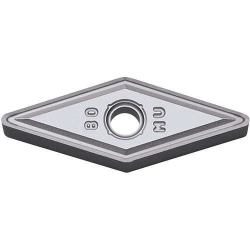 VNMG 332 MU PR005S, 1/32″ Corner Radius, 3/16″ Thick, 3/8″ Inscribed Circle, MEGACOAT HARD, Diamond, Turning Indexable Insert - Exact Industrial Supply