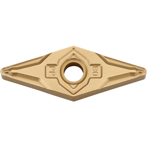 VNMG 3305 PP CA515, 0.0079″ Corner Radius, 3/16″ Thick, 3/8″ Inscribed Circle, TiCnulll2O3/TiN, Diamond, Turning Indexable Insert - Exact Industrial Supply