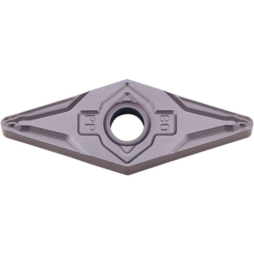 VNMG 331 PP PV7010, 1/64″ Corner Radius, 3/16″ Thick, 3/8″ Inscribed Circle, TiCN (MEGACOAT), Diamond, Turning Indexable Insert - Exact Industrial Supply