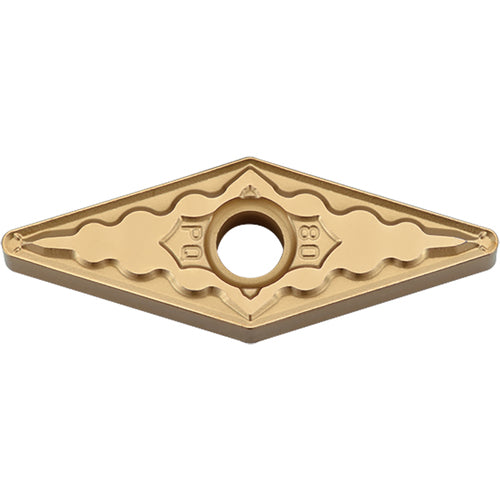 VNMG 331 PQ CA525, 1/64″ Corner Radius, 3/16″ Thick, 3/8″ Inscribed Circle, TiCnulll2O3/TiN, Diamond, Turning Indexable Insert - Exact Industrial Supply