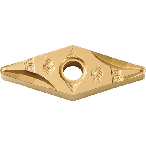 VNMG 332 VC CA510, 1/32″ Corner Radius, 3/16″ Thick, 3/8″ Inscribed Circle, TiCl2O3/TiN, 35 Degree Diamond, Turning Indexable Insert