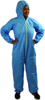 Flame Resistant Coverall w/ Zipper Front, Hood, Elastic Wrists & Ankles Large - USA Tool & Supply