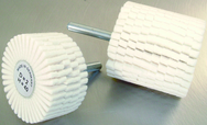 3 x 2 x 1/4" - MED - Felt Polishing Flap Wheel Brush - USA Tool & Supply