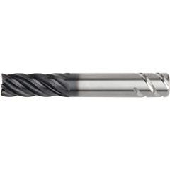 1/2x1/2x1-1/4x3 .030R 5FL Carbide End Mill-Round Shank-AlTiN - USA Tool & Supply