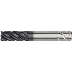 3/4x3/4x1-1/2x4 5FL Square Carbide End Mill-Round Shank-AlTiN - USA Tool & Supply