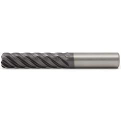 3/8x3/8x1-1/2x4 .030R 5FL Carbide End Mill-Round Shank-AlTiN - USA Tool & Supply