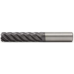 3/8x3/8x1-1/2x4 .030R 5FL Carbide End Mill-Round Shank-AlTiN - USA Tool & Supply