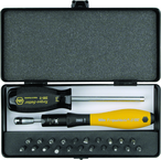 ESD TorqueVario-S Handle 15-80 in oz Micro Bit 24 Piece Set In Storage Box - USA Tool & Supply
